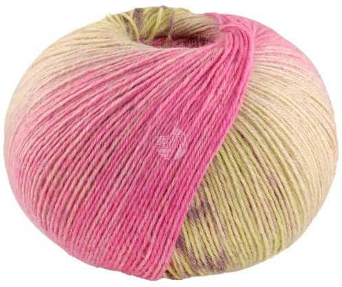 LANA GROSSA Meilenweit 100 Alpaca | Kuschelweiches Alpaka-Sockengarn, im Wollprogramm bis 30°C | Handstrickgarn aus 70% Alpaka & 30% Polyamid | 100g Wolle zum Stricken & Häkeln | 420m Garn FB2201