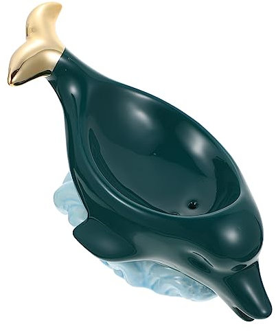 Beatifufu 2St Delphin Seifen kiste Ablage für Seifenspender Seifen Halter Seifenschalen Seifenetui Familiar Bilder fürs Badezimmer waschbecken Seifenschale aus Keramik Speicherhalter Green