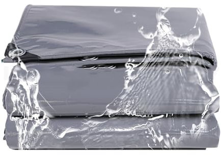 DRYNDUK Bâche de Protection avec Oeillet, Bâche pour Pergola 500g / m², Bâches Imperméable Résistante Poussiere Résistante UV, Bâche Industrielle pour Bois, Voiture, Bateau (3x5m)