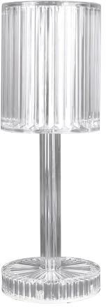 Ideen mit Herz LED-Tischlampe mit Kristalloptik | Diamant | Moderne Nachttisch-Lampe | Deko | 24,6 cm hoch | dimmbar und wiederaufladbar