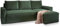 Masseno Ecksofa POTARO mit Schlaffunktion L-Form, Sofa mit Bettkasten, Wohnzimmersofa, Couch, Soffa, Bettsofa, Couchgarnitur- Grün, POSO 14