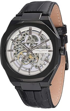 Pierre Cardin Élysée Automatique CF.1002.LB.1, Schwarz / Silber / Weiß, silber
