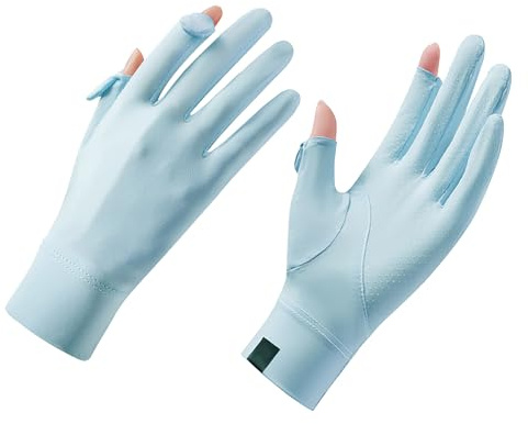 Faxianther UV Schutz Handschuhe Damen Sommer Sonnenschutz Atmungsaktiv Handschuhe Vollfinger Touchscreen Sommerhandschuhe rutschfest Fahrradhandschuhe für Wandern Radfahren Golf Angeln