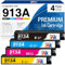 Starink 913A Multipack Druckerpatronen Kompatibel für HP 913A 913 A für PageWide 352dw 352dn 477dw 577dw 452dw 477dn 452dn 577z 552dw P55250dw Drucker, Schwarz, Blau, Rot, Gelb,4er Pack