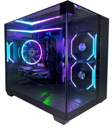 GFX Gaming PC – High-Performance Gaming Desktop, NVIDIA RTX 3060 12GB, 32GB RAM, 1TB NVMe SSD, Windows 11 Home (Black, Intel i7 6th Gen)
