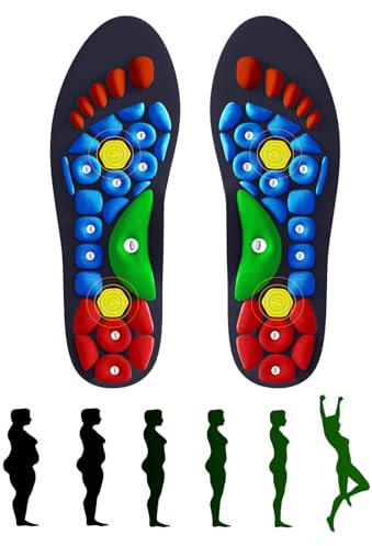 Magnetische Einlegesohlen, 1 Paar Magnetische Massage Gel Einlegesohlen, Akupressur Einlegesohlens Herrn Damen, Reflexologie Akupressur Einlagen Plantar Fasciitis Fuß Gesundheitspflege (40-43)