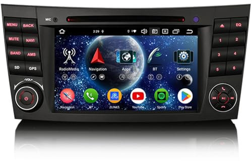 8 Kern 4GB 64GB Android 14 Autoradio 2din GPS Navigator DVD für Mercedes Benz E/CLS Klasse W211 W219 Unterstützung Carplay Android Auto 4G Radio DSP Bluetooth 5.0 WiFi Dab+ OBD2 SWC