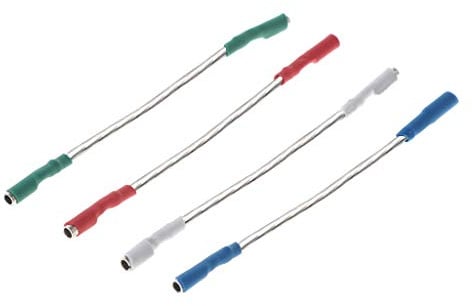 Piceioep 4 x 40 mm langes Header-Drahtkabel für 1,2–1,3 mm Pins, Plattenspieler, Phono-Kopftusche, Phonokabel