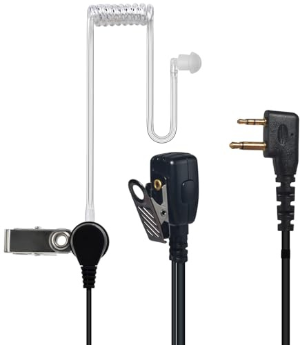 YNIBST Schallschlauch Funkgerät Headset mit Mikrofon kompatibel mit Midland | für G6, G7 Pro, G9, G12, M24, M48, M99, GXT250, GXT550 und GXT650 Funkgeräten