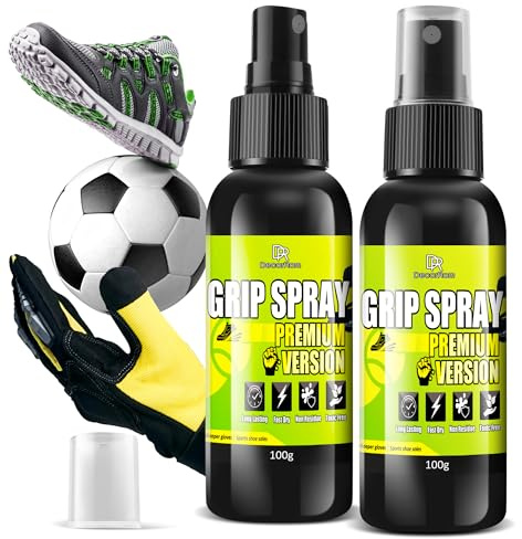 Goalkeeper Gloves Grip Spray, 200g Upgraded Glove Glue Goalkeeper Shoe Protector Spray, Improving Control & Anti-Slip Traction for Basketball, Baseball, Football, Sports shoe soles & Various Rackets