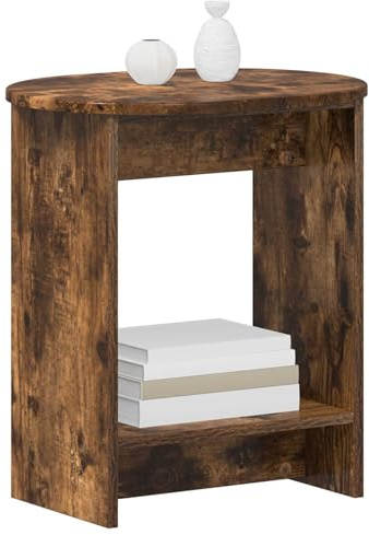 vidaXL Beistelltisch Geräucherte Eiche 50 x 39,5 x 55 cm Holzwerkstoff, Moderner rechteckiger Beistelltisch, robuster, feuchtigkeitsbeständiger Indoor-Möbel, kompakte Aufbewahrung, Schlichtes Design