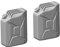 Kraftstoffbehälter Benzinkanister 20 Liter, 2 Stück, Spur H0, 1:87