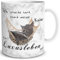 TRIOSK Tasse Katze Luxusleben lustig mit Spruch Ich arbeite hart Katzenmotiv Geschenk für Katzenliebhaber Frauen Freundin Büro Kollegin, Keramik 300ml
