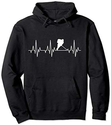 Eishockey Herzschlag Eis Hockey Spieler Mannschaft Sportler Pullover Hoodie