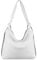 ITALYSHOP24.COM OBC Damen Tasche Rucksack 2 in 1 Umhängetasche Schultertasche Umhängetasche Daypack Leder Rucksacktasche Shopper Backpack Freizeitrucksack (Weiß (echtes Leder))