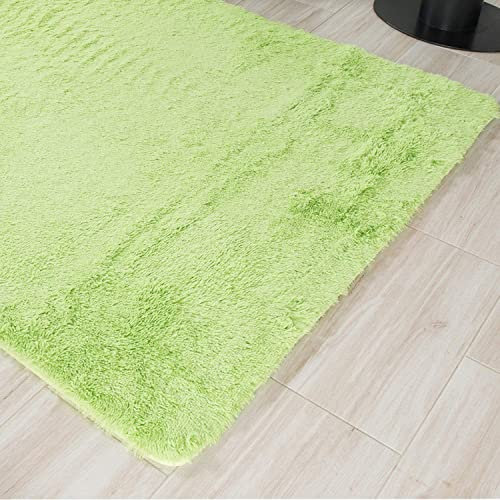 Carpeto Rugs Shaggy Teppich Wohnzimmer Flauschig - Wohnzimmerteppich Modern - Flauschiger Kuschelteppich Hochflor - Weich Langflor Teppich Kinderzimmer, Schlafzimmer - Grün - 160 x 230 cm