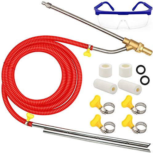 Senmubery Kit di sabbiatura per idropulitrice, attacco per sabbiatrice bagnata, 5000 PSI, scollegamento rapido da 1/4 di pollice 1Set