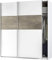 Mobelcenter – Armario 2 Puertas Correderas Aikos – Armario Matrimonio Acabado Color Blanco Artik y Roble Alaska – Medidas: Ancho: 180 cm x Fondo: 60 cm x Alto: 200 cm - (1174)