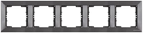 5fach Rahmen/Steckdosenrahmen/Schalterrahmen, fünffach, horizontal · Unterputz · Anthrazit/Dunkel · Schalterserie CANDELA