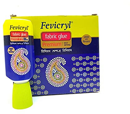 World of Sparkles 30ml Fabric Glue No Stitch Clear Glue for Arts & Crafts Supplies Multi Purpose best used for sticking embellishments and stones on Fabric
