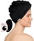 Kitsch Mikrofaser-Handtuch für Frauen – Mikrofaser-Handtuch, super saugfähig, schnell trocknend, Anti-Frizz – für langes und kurzes Haar, Turbanen für Frauen, Haarwickel – Schwarz