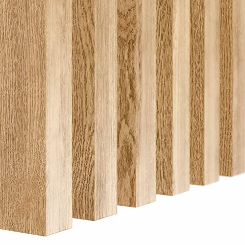 KLEMP CLASSIC Lamellenwand aus MDF 30x40 mm, vertikale oder horizontale Decken- oder Wandverkleidung, Holzpaneele für Wand und Decke, für Flur, Schlaf- oder Wohnzi mmer 17er-set Eichenfurnier