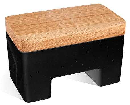 Go Practic Intelligente Butterdose 16,5 x 10 cm Schwarz, Butterbox Mit Deckel Ohne Kühlschrank Wasserkühlung Aufbewahrungsbox Buchenholz Kunststoff