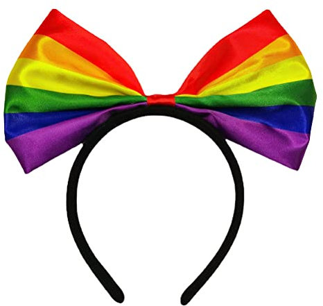 Regenbogen-Schleifen-Stirnband, bunte Schleife, Haarreifen, Regenbogen-Haarband, schöne Haarreifen, modische Foto-Requisiten, Haarschmuck für Damen und Mädchen