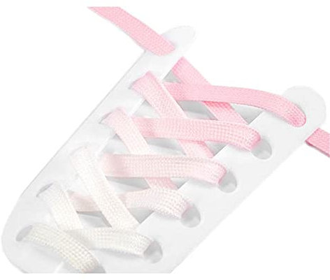 GIVBRO Lacets de chaussures dégradés pour chaussures de sport, accessoires plats et larges pour adolescent, chaussures de marche décontractées, décoration rose - 120 cm