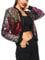 ORANDESIGNE Damen Pailletten Glitzer Mehrfarbige Metallic Sommer Festival Party Bomberjacke Pailletten Crewneck Bomberjacke Glitzer Jacke Langarm Reißverschluss Crop Jacke E Rot M