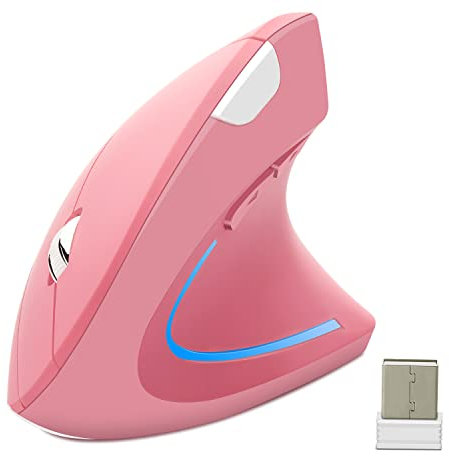 Maus Kabellos, Funkmaus, Ergonomische PC/Computer Maus, 2.4G Wireless Maus Leise mit USB Empfänger, 800/1200/1600DPI, 4 Tasten Mäuse für Laptop/Windows, MacOS Linux, Chromebook, Microsoft Pro
