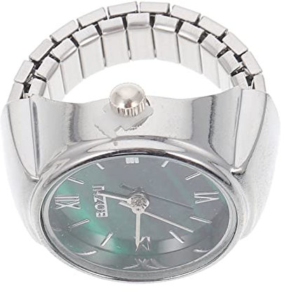 Mikikit Fingeruhr Kleiner Ringuhr Für Herren Römische Ziffern Zinklegierung Leicht Unisex Geschenkidee