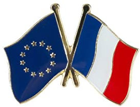 Clj Charles Le Jeune Pin's Drapeaux Jumelage France Europe - Jumelage - qualité de finition - Epingle - Broche - Badge - Jumelage et Fraternité