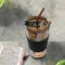 Straw Cup, Coffee Cup, Glass with Straw and lid, Double Drink Cup, Milk Cup, Tea Cup, car Cup,Set of 1 (16oz, Amber Cup with Black Silicone Rubber Ring)