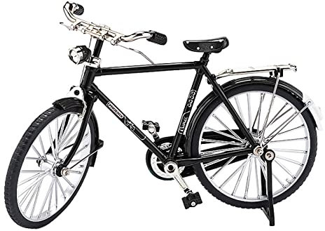 Deko Fahrrad Vintage Eisen Kunst Fahrrad Metall Deko Geschenk Modell mit Aufblasvorrichtung, Modell-Fahrrad aus Metall, Deko Fahrrad Vintage Eisen Kunst Fahrrad Modell Sammlereisen Skulptur D