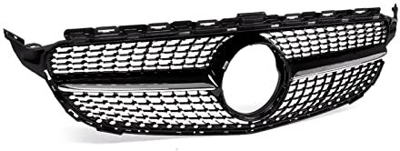 Kühler Kühlergrill Auto-Frontgrill-Grill-Masche Für Mercedes Für Benz C-Klasse W205 C200 C250 C300 C350 2015-2018 Doppelsteg Kühlergrill (Color : Nero)