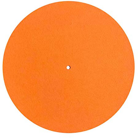 12 Felt Slipmat Vinyl Record Player Mat LP Orange Anti-Static Turntable Upholstery Gift