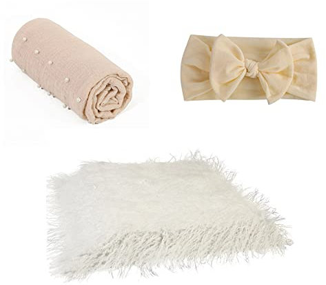 Newborn Fotoshooting Baby Neugeborenes Foto Requisiten Stretch Wrap Decke Haarband, Baby Fotografie Props Decke Wraps DIY Neugeborenen Requisiten Prop Accessoires, Baby Swaddle Fotografie Hintergrund