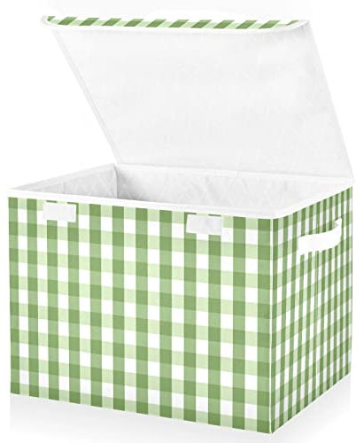 Kcldeci Spielzeugkiste für Kinder, Olivgrün, zusammenklappbar, Aufbewahrungskorb für Kinderzimmer, Spielzimmer, Schlafzimmer