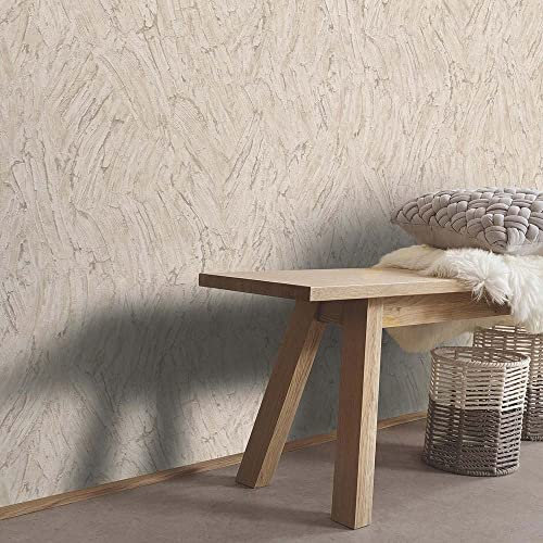 Erismann Vliestapete Hellbraun Glitzer Spachtel Optik Putz Struktur 10301-02