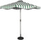 CHEMYO Parasol de Jardin à Rayures de 2,7 m pour Jardin, terrasse, arrière-Cour et Piscine (rayé Vert et Blanc)