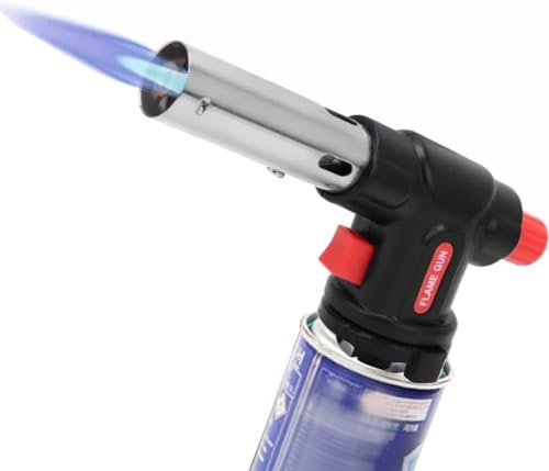 Cannello a Gas, Fiamma Ossidrica Portatile Cannello Da Cucina Con Fiamma Regolabile, Torcia a Fiamma Di Gas Pistola a Fiamma Torcia Cucina Bruciatori Da Cucina Cannello per Saldatura, Barbecue, Cucina