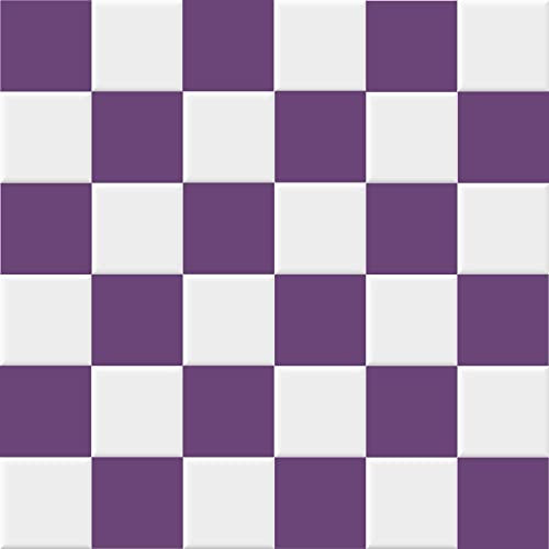 INDIGOS Fliesenaufkleber Fliesen matt - Violett - 33x33cm - Wandfliesen selbstklebend - Klebefliesen für Wand - WC, Bordüre Fliesenspiegel renovieren überkleben