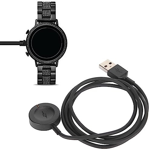 Uhrenladegerät, Magnetisches Smartwatch Ladekabel für Gen 6/Gen 5/Gen 4/Sport für Gen 6/Gen 5E/Gen 5/Gen 4, Integrierter Mehrfachschutz (Schwarz)