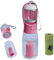PANJAL Portable Dog Water Bottle 600ml, 4 in1 Multi Function Leak Proof BPA-Free Poo Bag Dispenser Snack Compartment Carbon Filter - Outdoor Walking Hiking Travel - Pink