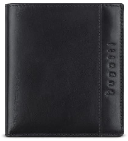 bugatti Romano Upright Wallet with Flap S Black