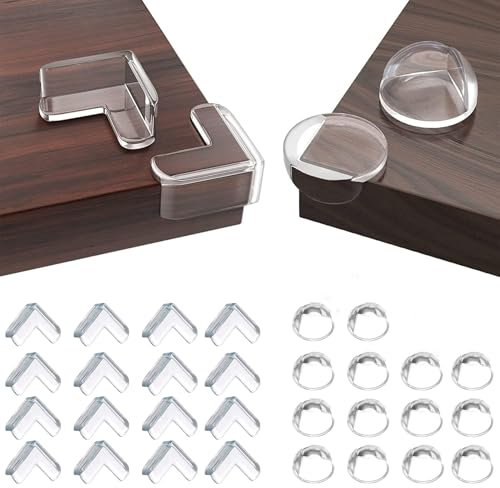 Fhlbestyu 30 PCS Coin de Table Protection Bebe Protection, Protection Coin de Table Bébé Transparent, Protection Angle Bebe avec Une Super Colle pour Tables et Coins de Meubles Protege Table