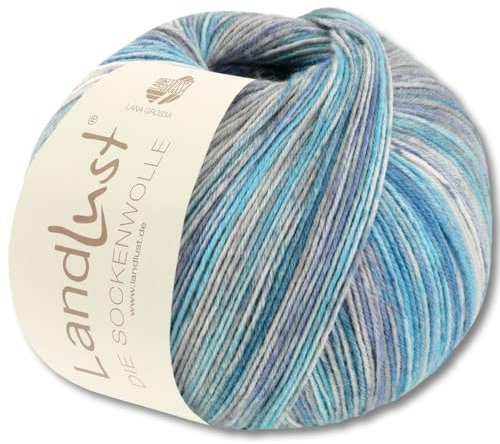 Frida's Wollhaus Lana Grossa 100 g Landlust die Sockenwolle 4-fädig Stricken Wolle Garn 33 Farben (808)