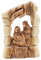 Zuluf Handgeschnitzte Krippenstatue aus Olivenholz, Heilige Familie, handgefertigt in Bethlehem von Christian Families Israel – christliche Weihnachtsstatue Krippe, Geschenk, 13 cm