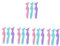 MAGICLULU 5 Sets Silikon-eyeliner-schablonen Für Mascara-zeichenhilfe Make-up-tool Eyeliner- Für Mädchenbedarf 3 Stück * 5